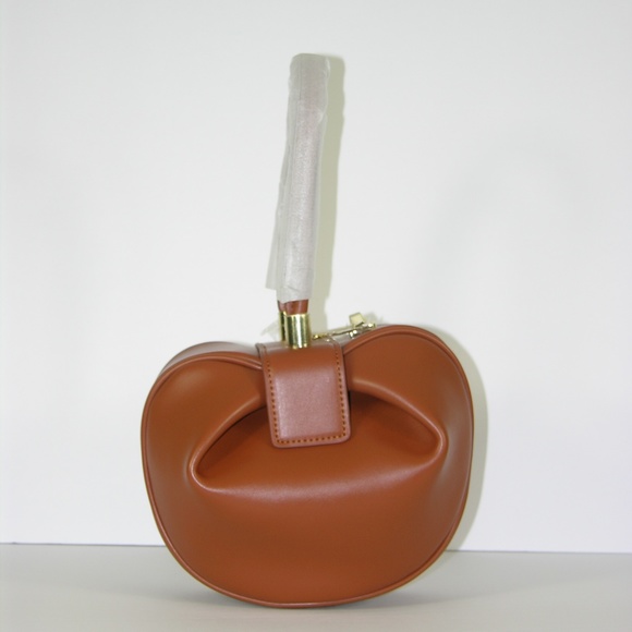 Love Is Real Couture Handbags - LAST ONE!! Leather Wonton Handbag, Brown